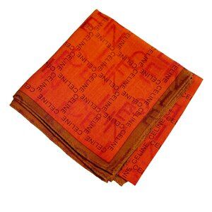 Vintage Celine Logo Print Scarf